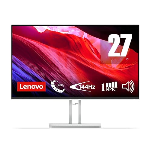 Lenovo L27-4C- Monitor FHD 27" (IPS, Tasa de Refresco 144Hz, Tiempo de Respuesta 1ms, AMD FreeSync, HDMI 1.4, VGA, 2 Altav...