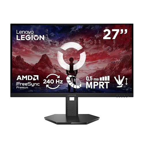 Lenovo Legion 27-10 Monitor Gaming FHD 27" (IPS, 240 Hz, 0.5 ms, 16:9, HDMI 2.1 - DP 1.4, AMD FreeSync Premium, VESA Adapt...