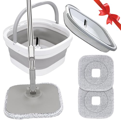 Sgizoku Juego de fregona con cubo plegable