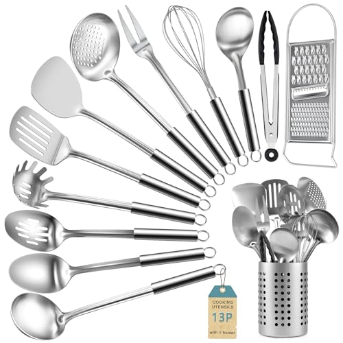 Pleafind Utensilios de Cocina Acero Inoxidable