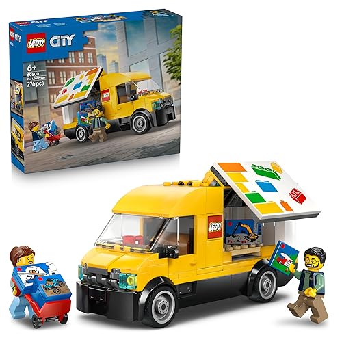 LEGO City Camión LEGO de Juguete - Maqueta de Furgoneta de Reparto con 2 Minifiguras, Carretilla, Palé y Cajas - Regalo de Cumpleaños para Niños de 6+ Años - 60500