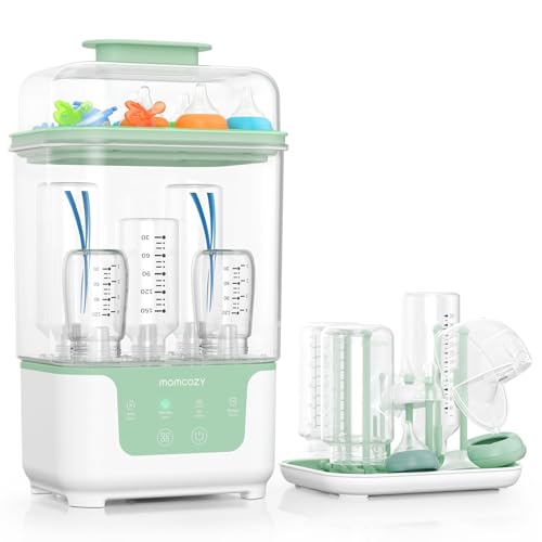 Momcozy Esterilizador y Secador Eléctrico para Biberones, Capacidad para 6 Biberones, Dispositivo 4 en 1 para Biberones, Ac…