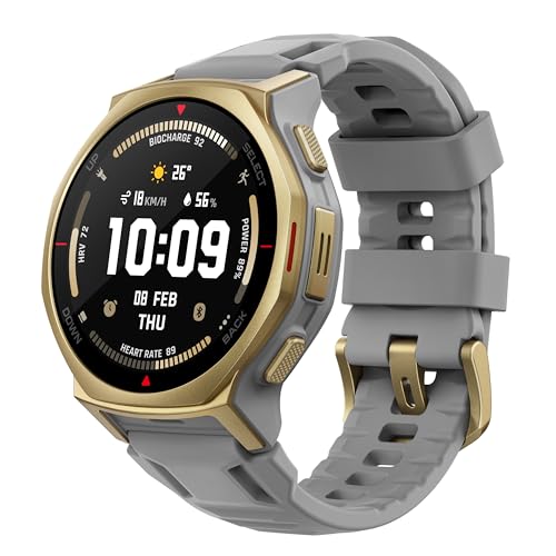 Amazfit T-Rex 3 Pro Reloj Inteligente Deportivo para Hombre, Pantalla AMOLED de Zafiro, Bisel de Titanio, GPS de Banda Dual…