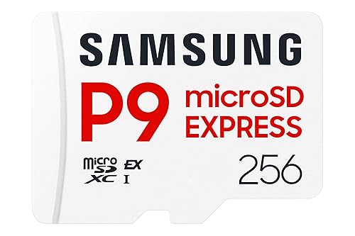 Samsung P9 Express microSD 256GB, Velocidad de Lectura hasta 800 MB/s, U3, V30, A1, para Nintendo Switch 2, Smartphones, T...
