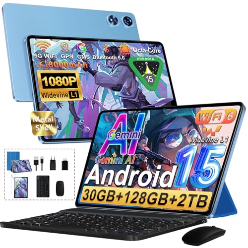 Tablet Android 15 Octa-Core 2.0GHz｜30GB RAM + 128GB...