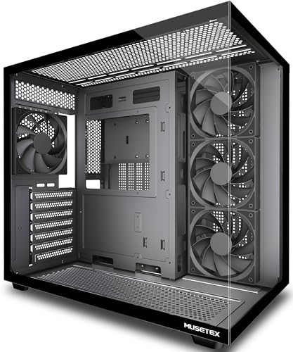 MUSETEX Y6 Caja PC, con 4 Ventiladores No LED Preinstalados