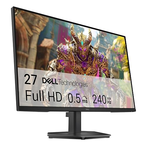 DELL 27 Monitor Gaming - SE2726HG, Full HD (1920x1080), 240Hz, Fast IPS, 0.5ms, AMD FreeSync Premium, 99% sRGB, HDR10, VES...