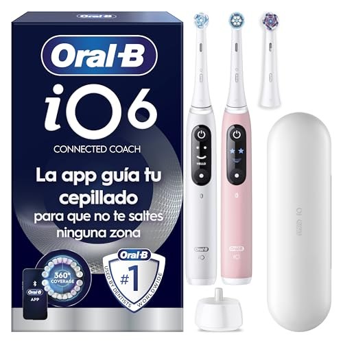 Oral-B iO6 Pack De 2 Cepillos De Dientes Eléctricos Blanco y...