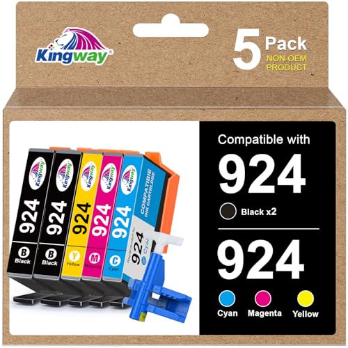KINGWAY 924 Cartuchos de Tinta Compatibles con HP 924 para HP...