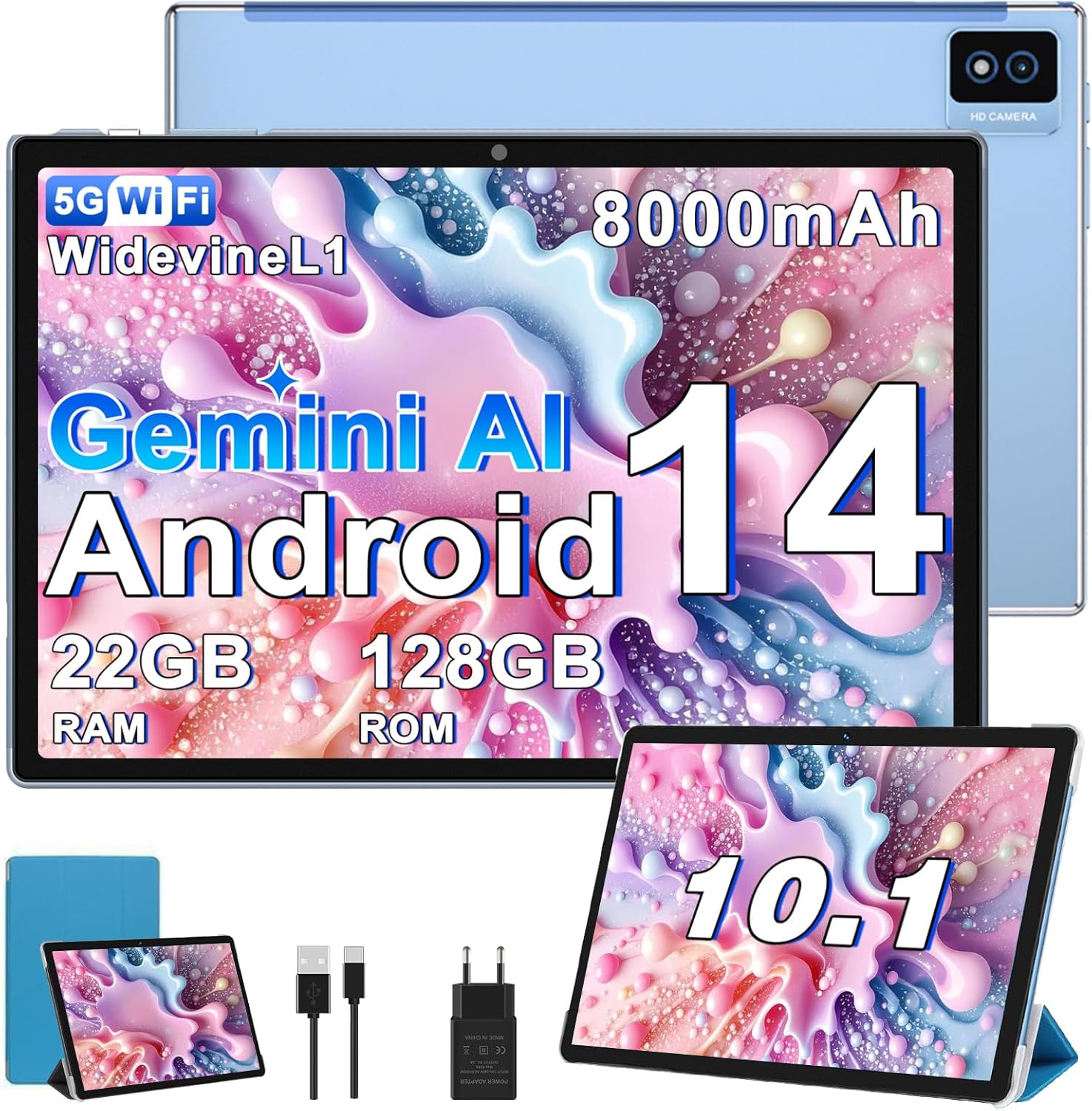 BIEGEDY Tablet Android Tablet 10 Pulgadas