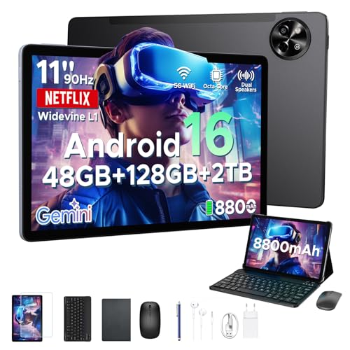 P11 Tablet Android 16, Tablet 11 Pulgadas con 48GB RAM+128GB...