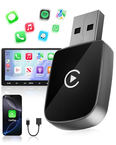 WityEye Adaptador CarPlay Inalámbrico, Doble Núcleo WiFi a 5